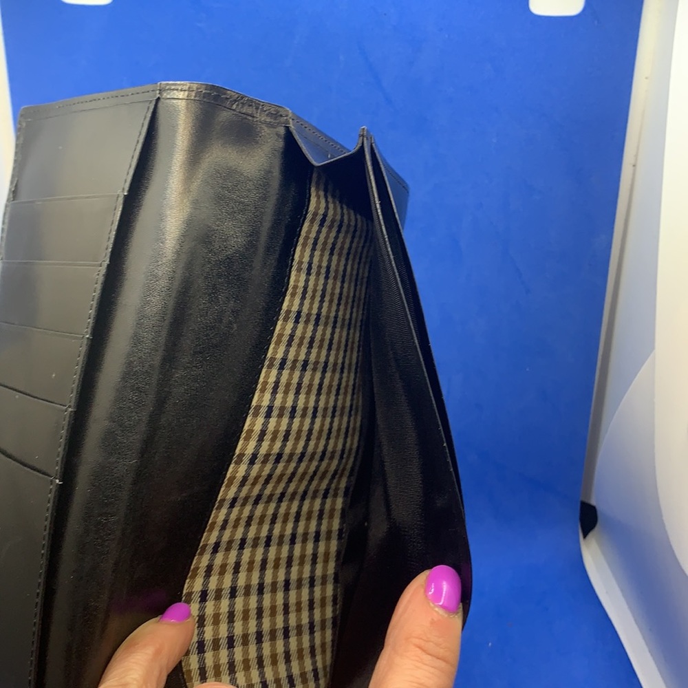 AQUASCUTUM of London Leather and Plaid Wallet new - Picture 6 of 9